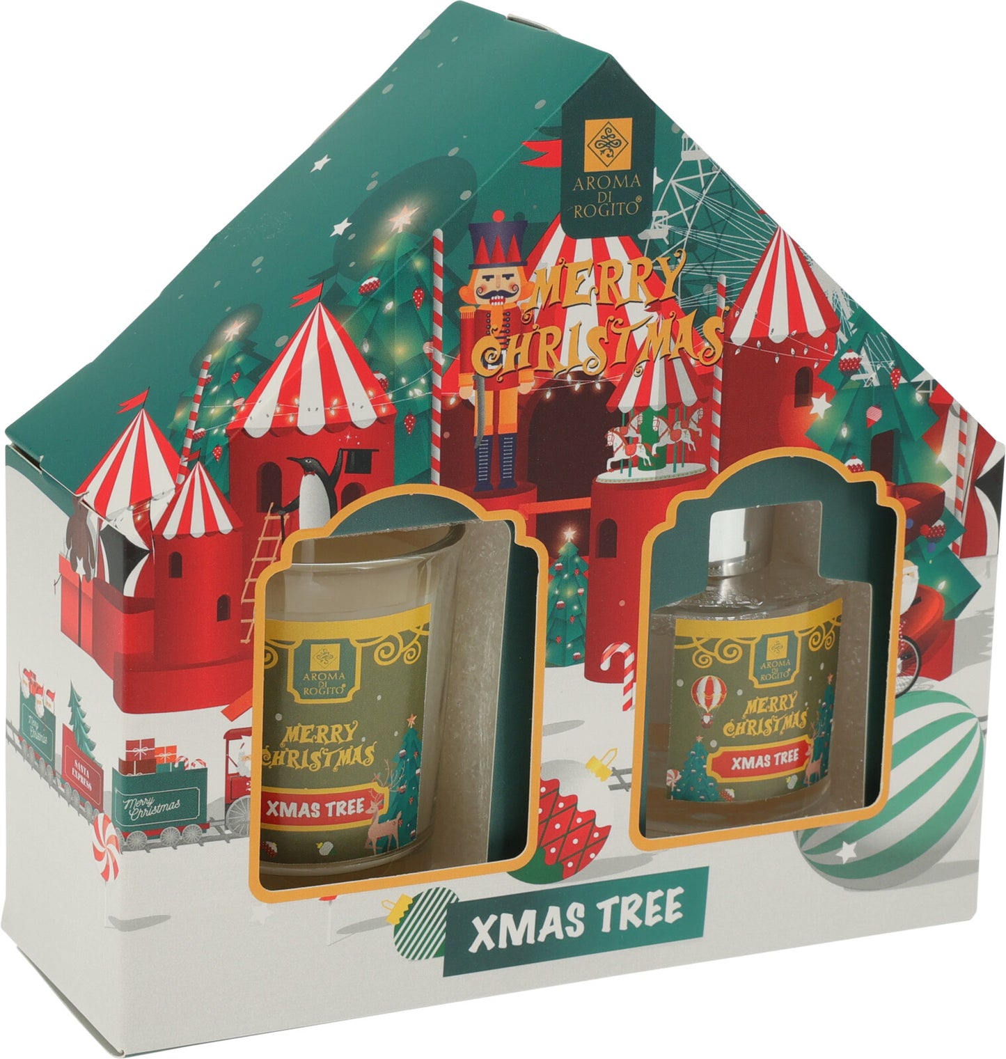 Christmas Diffuser and Candle Gift Set 4x Assorted Fragrances