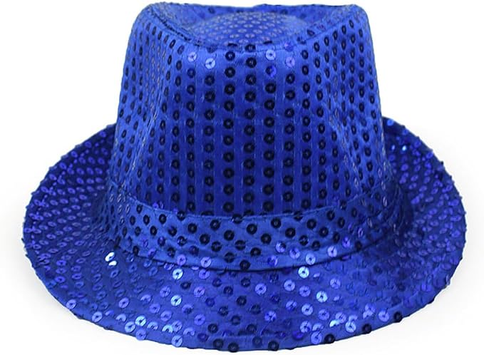 Blue Sequin Fedora Hat - Wear It Blue Event