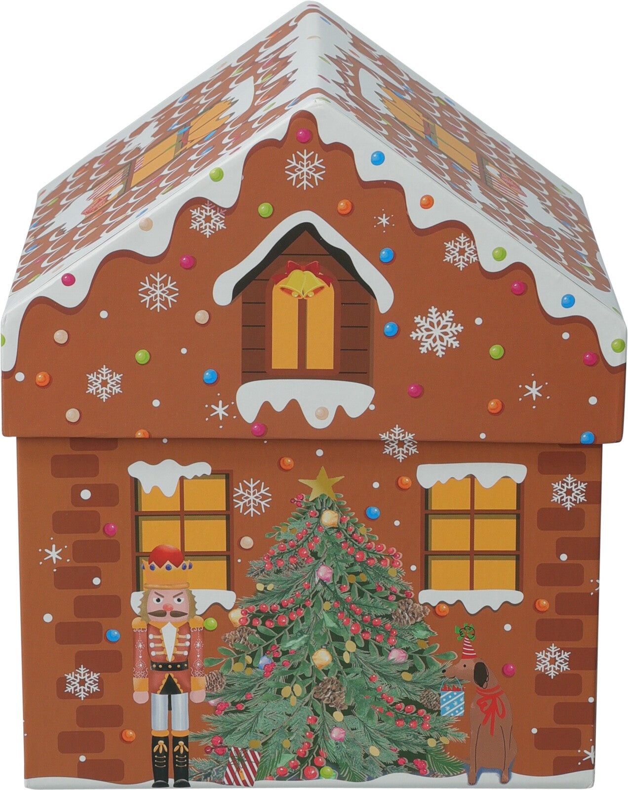 Christmas Gingerbread House Gift Box with Lid 2x Assorted Designs