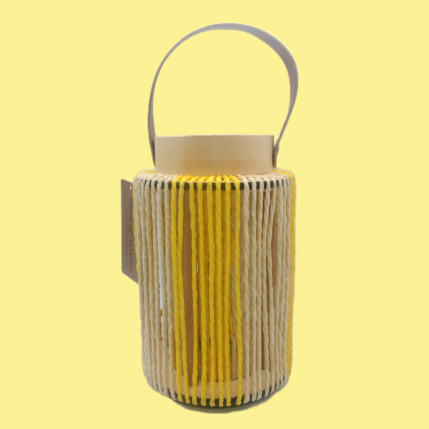 3 Assorted Colour Tall Woven Lanterns with Handles