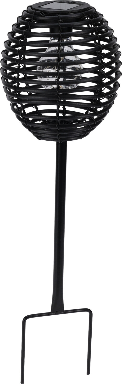 Outdoor Garden Solar Lamp on Stick Black