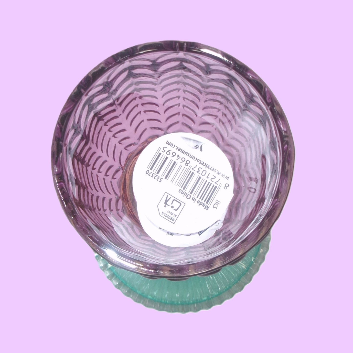 2 Assorted Colourful Glass Tropical Design Candle Holders