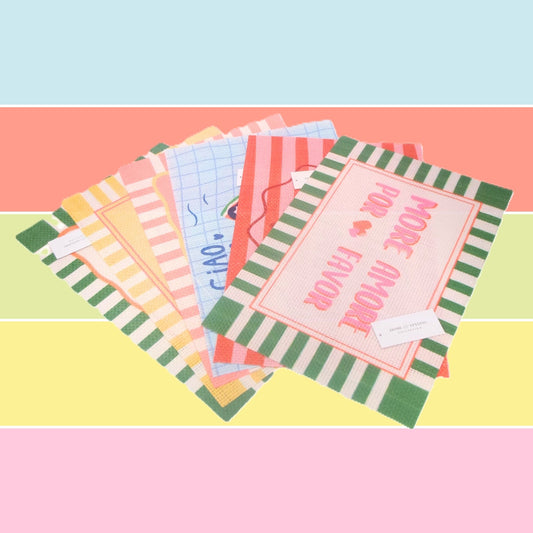 6 Assorted Colourful Sayings Design Placemats
