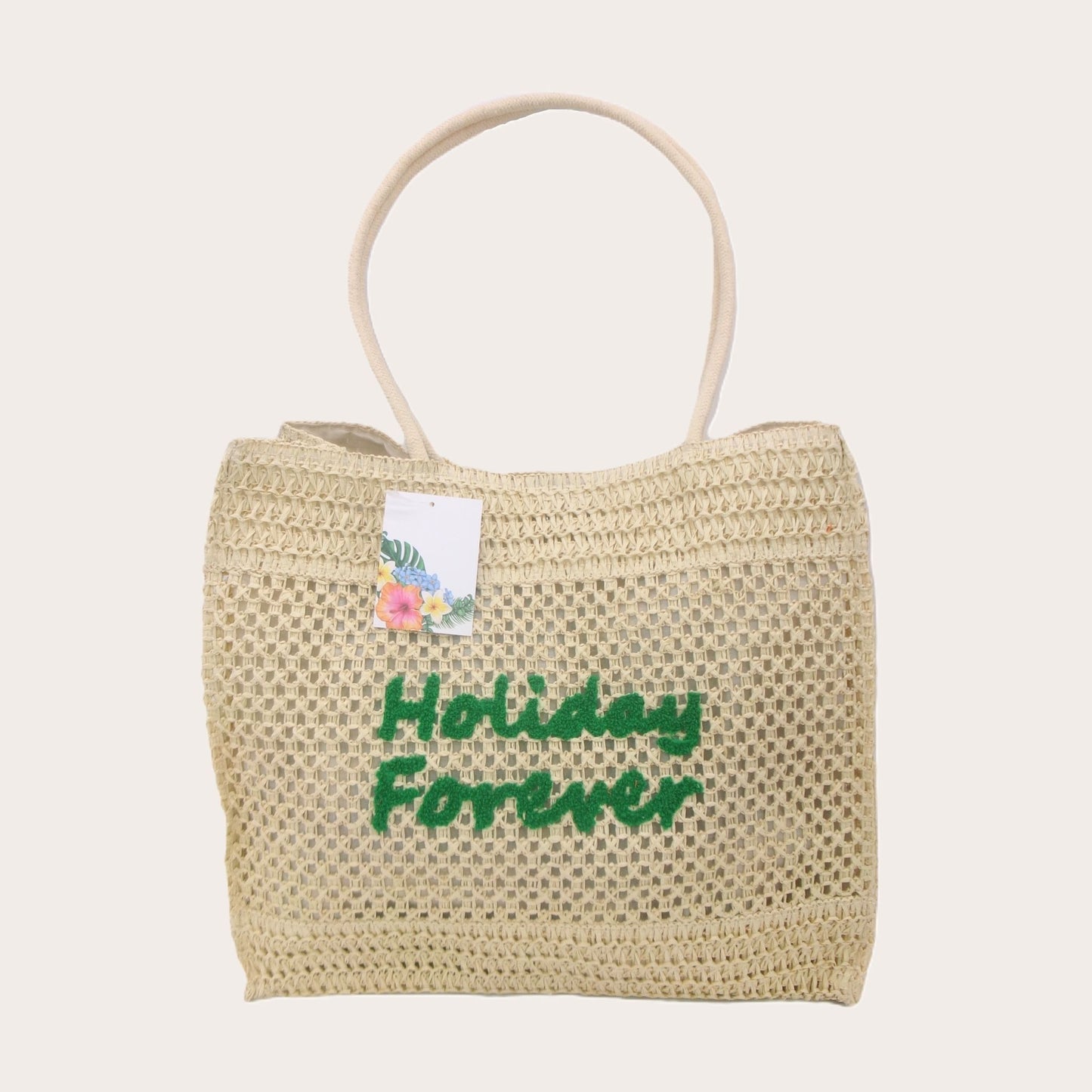 4 Assorted Colourful Greeting Design Shopping Tote Bags