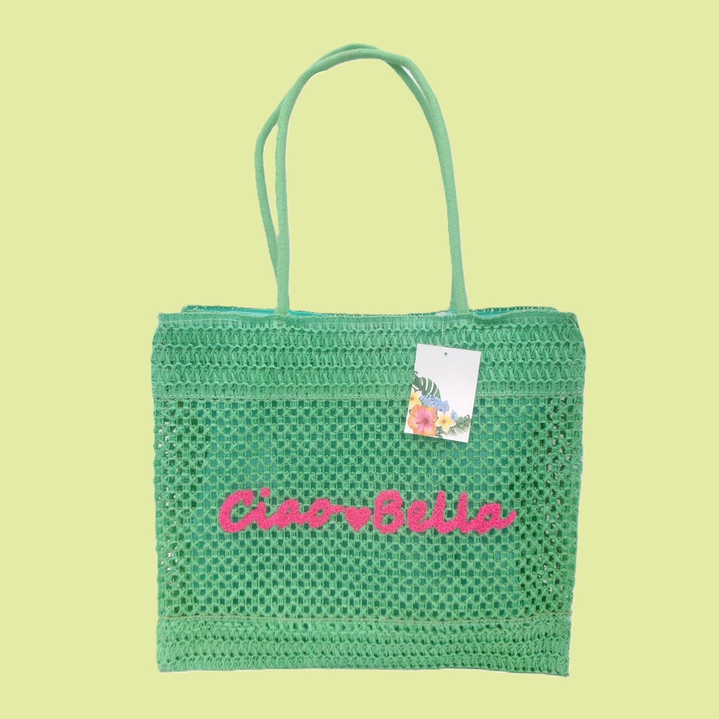 4 Assorted Colourful Greeting Design Shopping Tote Bags