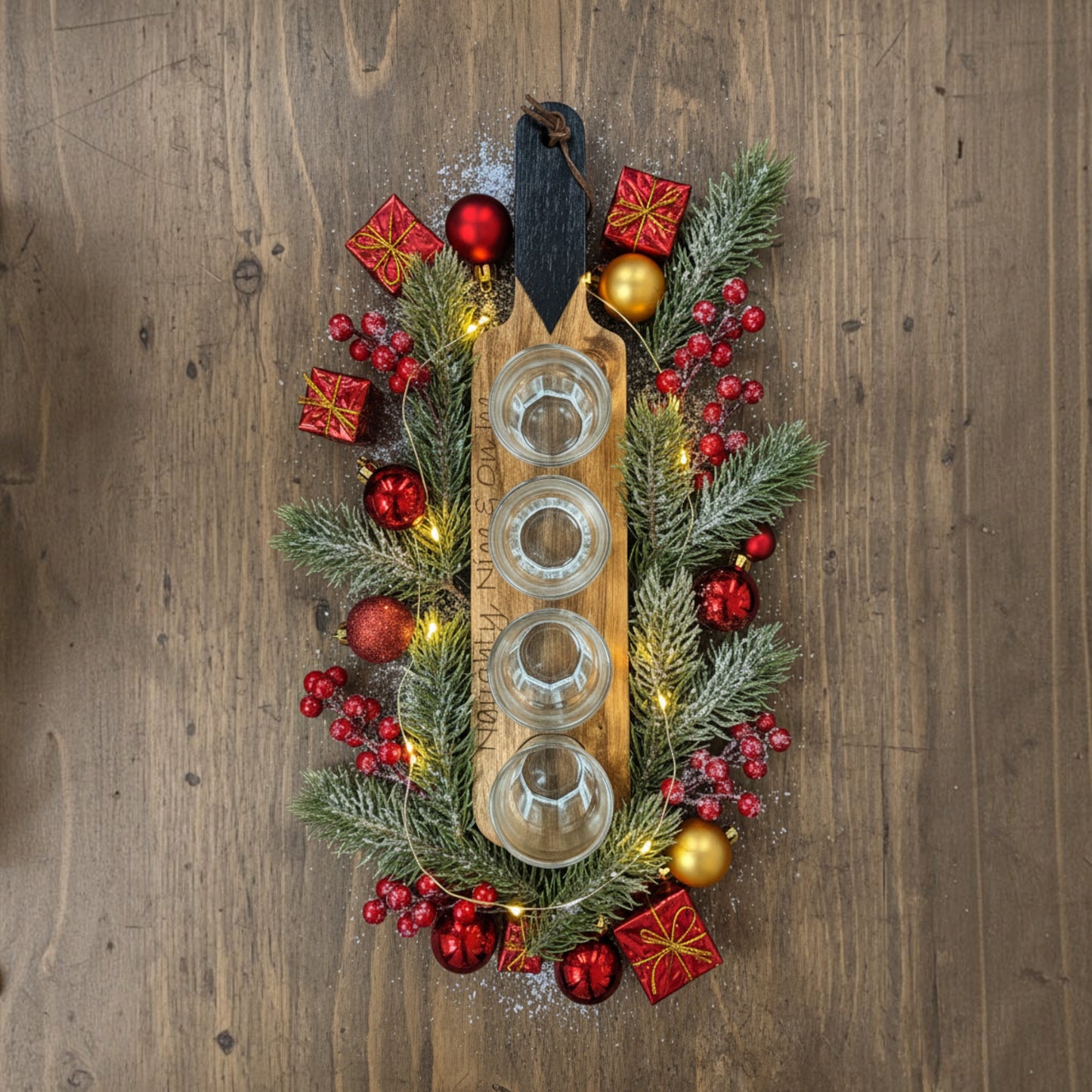Naughty, Nice and on Ice Shot Glasses Set