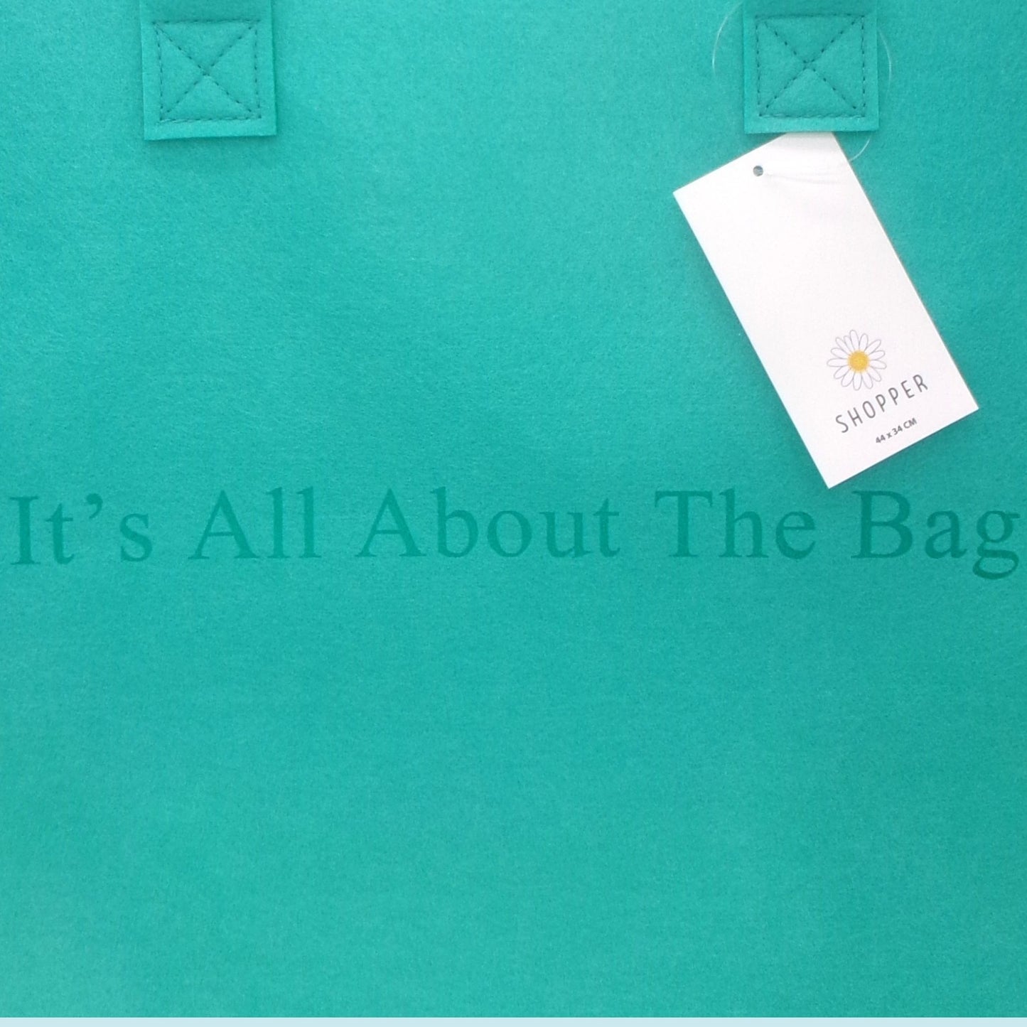 4 Assorted Colourful Quote Design Felt Shopping Tote Bags