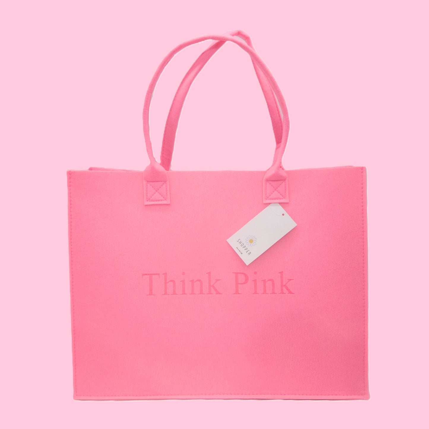 4 Assorted Colourful Quote Design Felt Shopping Tote Bags