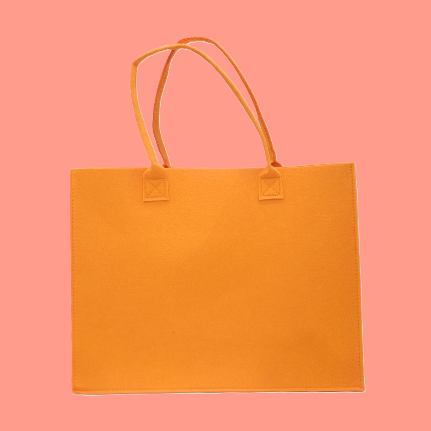 4 Assorted Colourful Quote Design Felt Shopping Tote Bags
