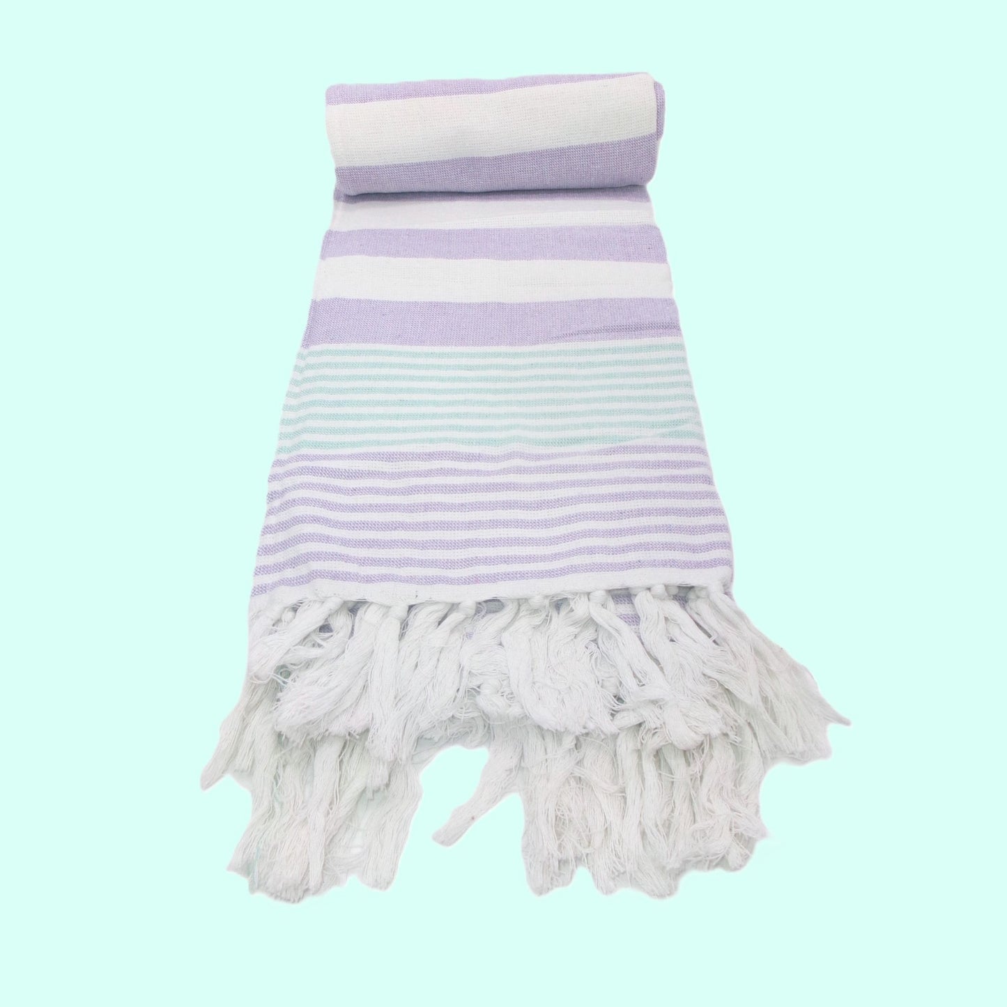 4 Assorted Colour Cotton Hammam Beach Towels 90x170cm