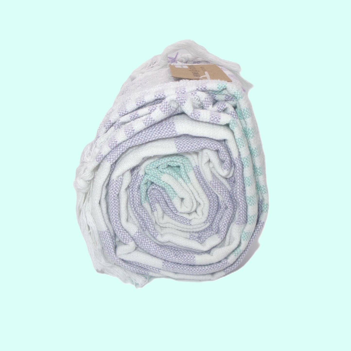 4 Assorted Colour Cotton Hammam Beach Towels 90x170cm