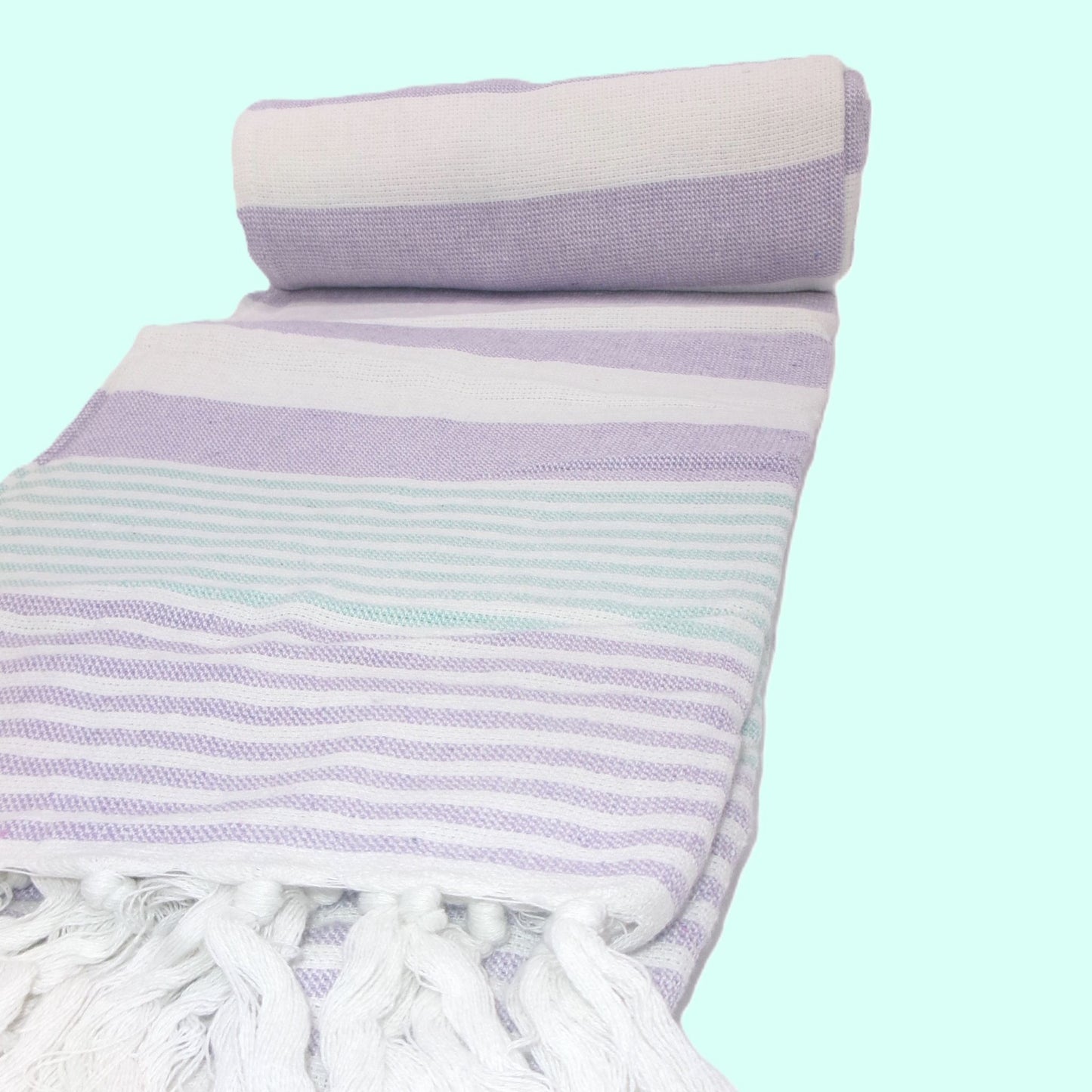 4 Assorted Colour Cotton Hammam Beach Towels 90x170cm