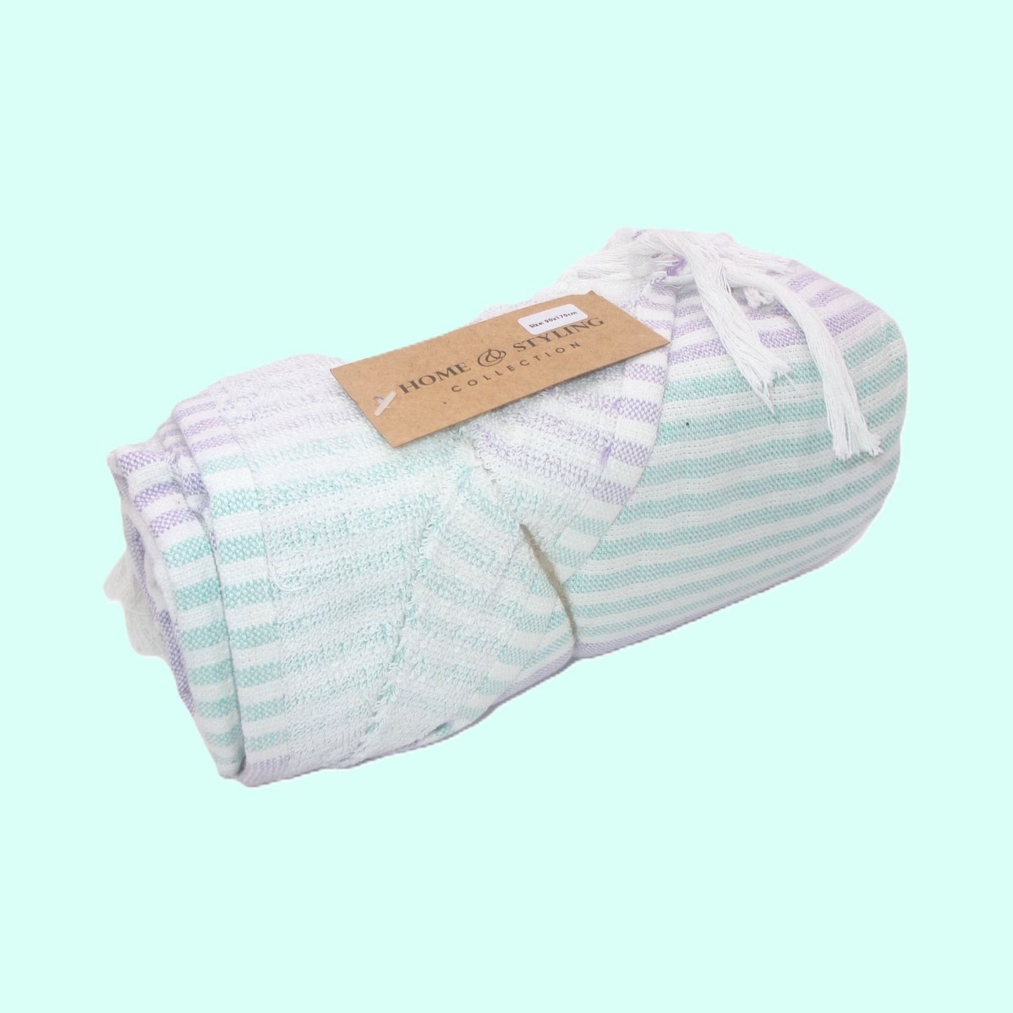 4 Assorted Colour Cotton Hammam Beach Towels 90x170cm