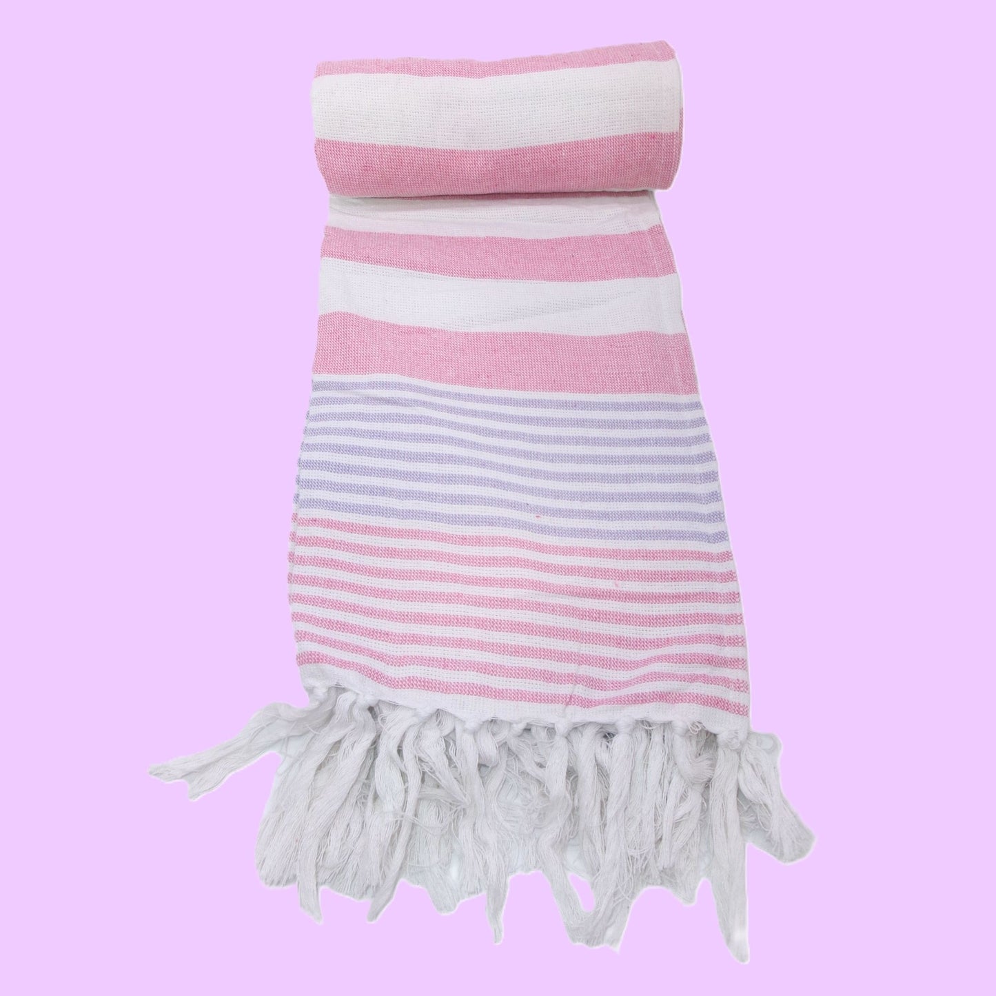 4 Assorted Colour Cotton Hammam Beach Towels 90x170cm