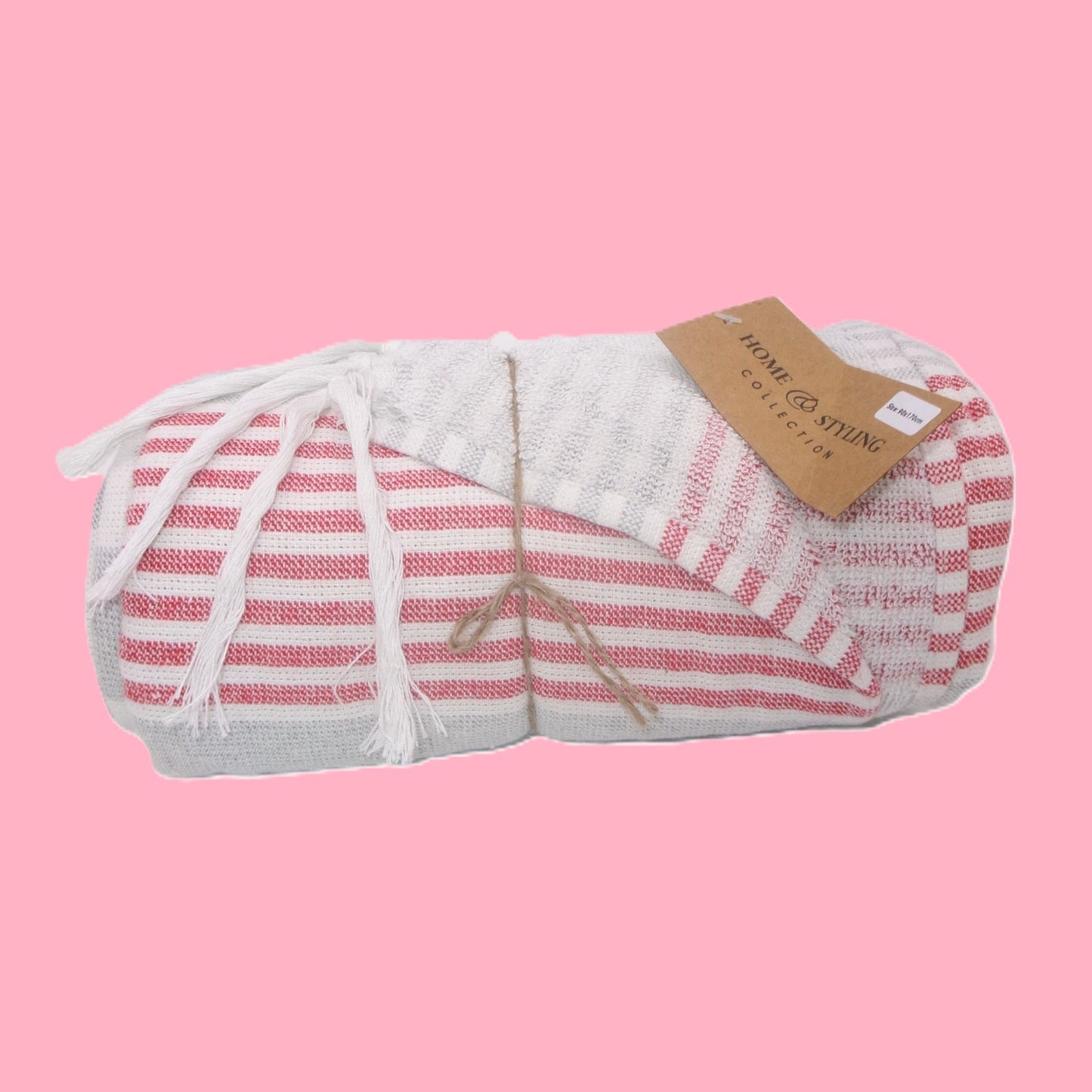 4 Assorted Colour Cotton Hammam Beach Towels 90x170cm