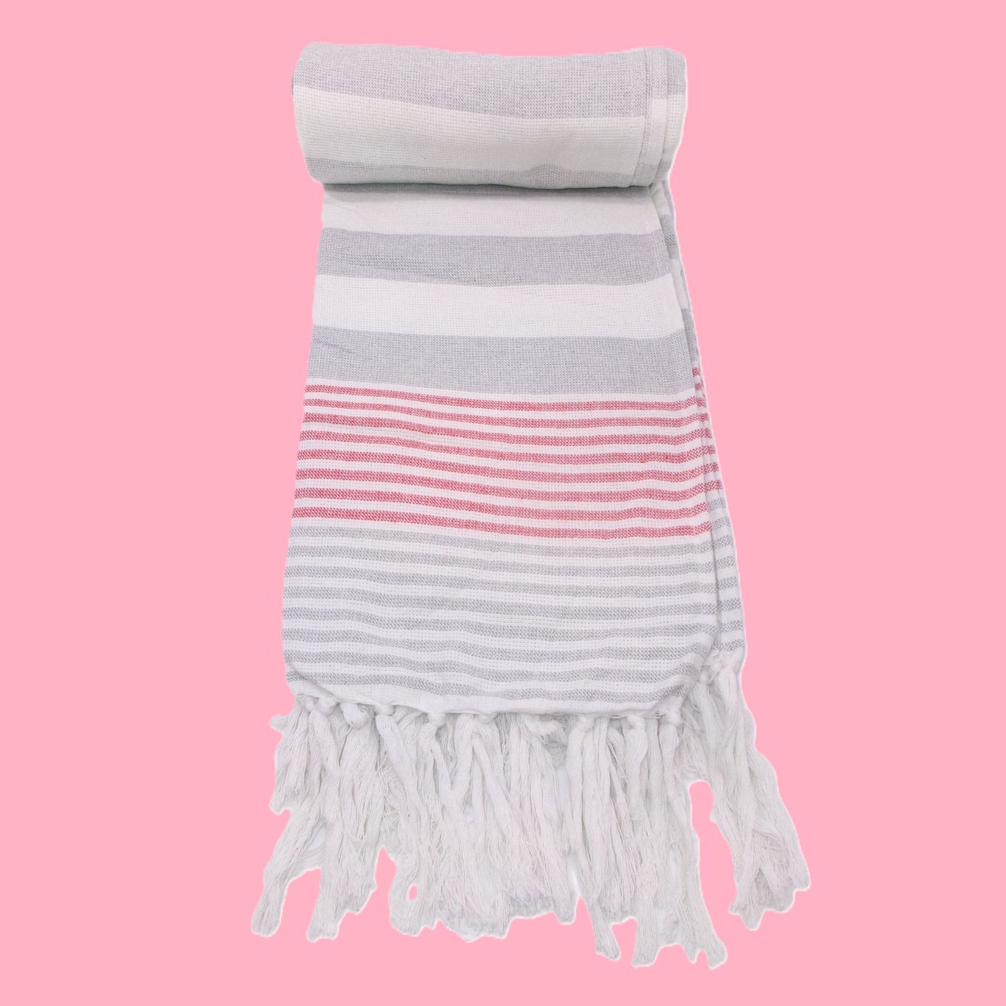 4 Assorted Colour Cotton Hammam Beach Towels 90x170cm