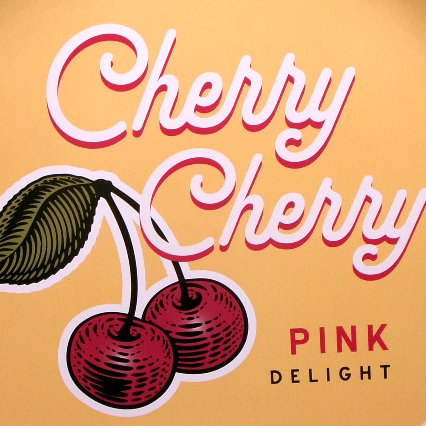 4 Assorted Colourful Retro Fruit Design Round Metal Serving Tray