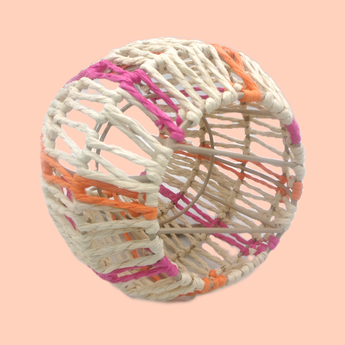 2 Assorted Colour Woven Lanterns with Handles