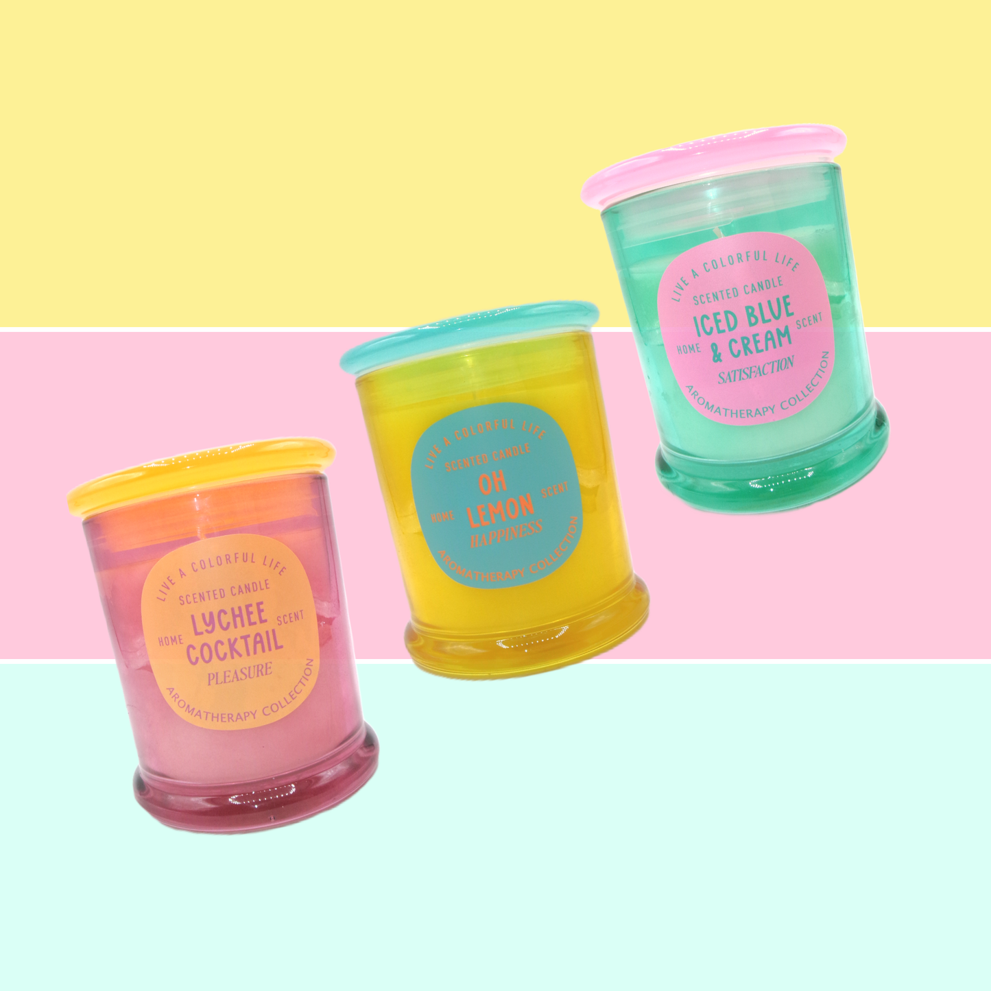 Lidded Glass Jar Candles in 3 Assorted Fragrances