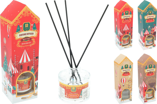 Christmas Gift Diffuser 100ml with 4 Reeds 4x Assorted Fragrances
