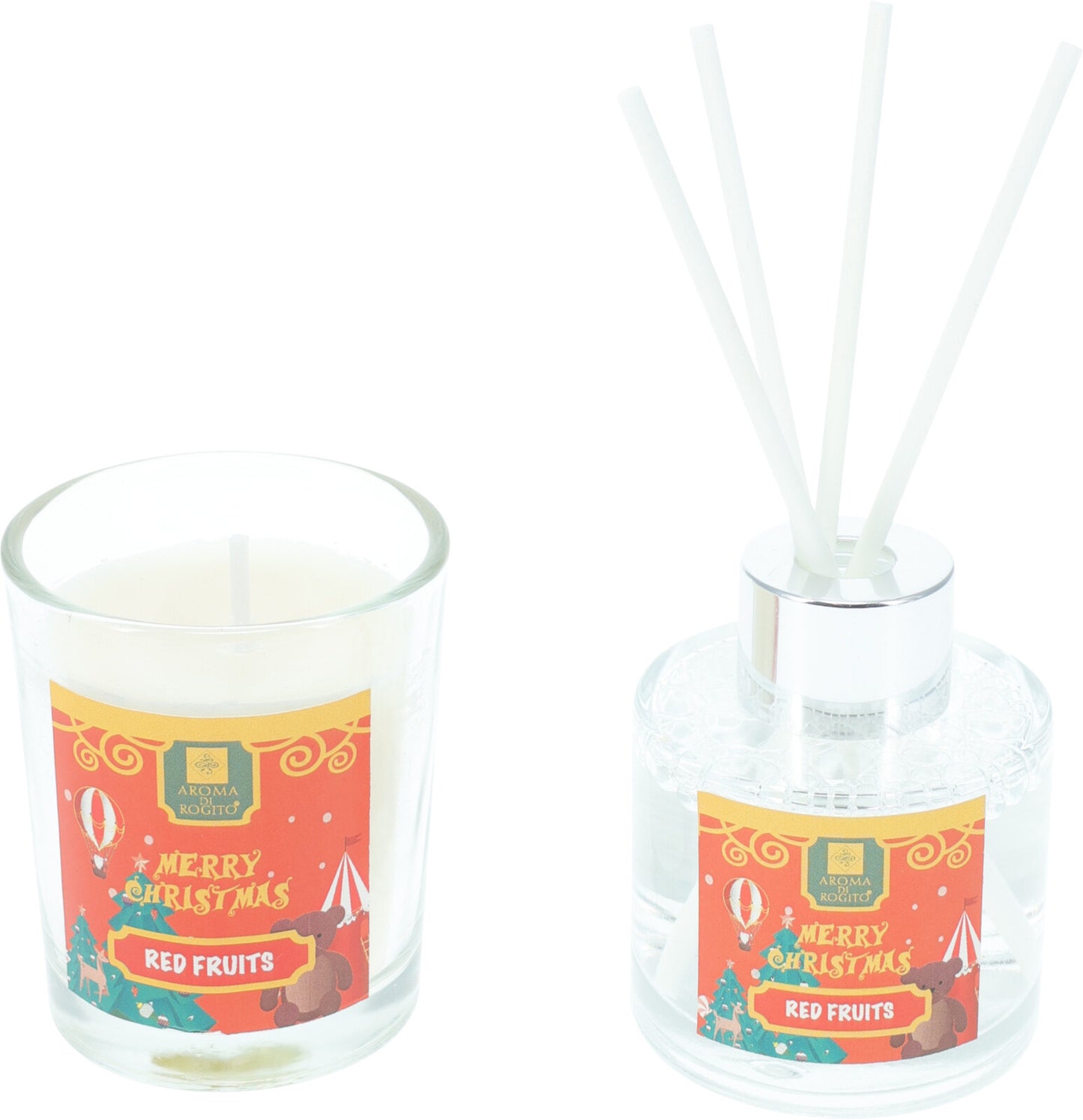 Christmas Diffuser and Candle Gift Set 4x Assorted Fragrances