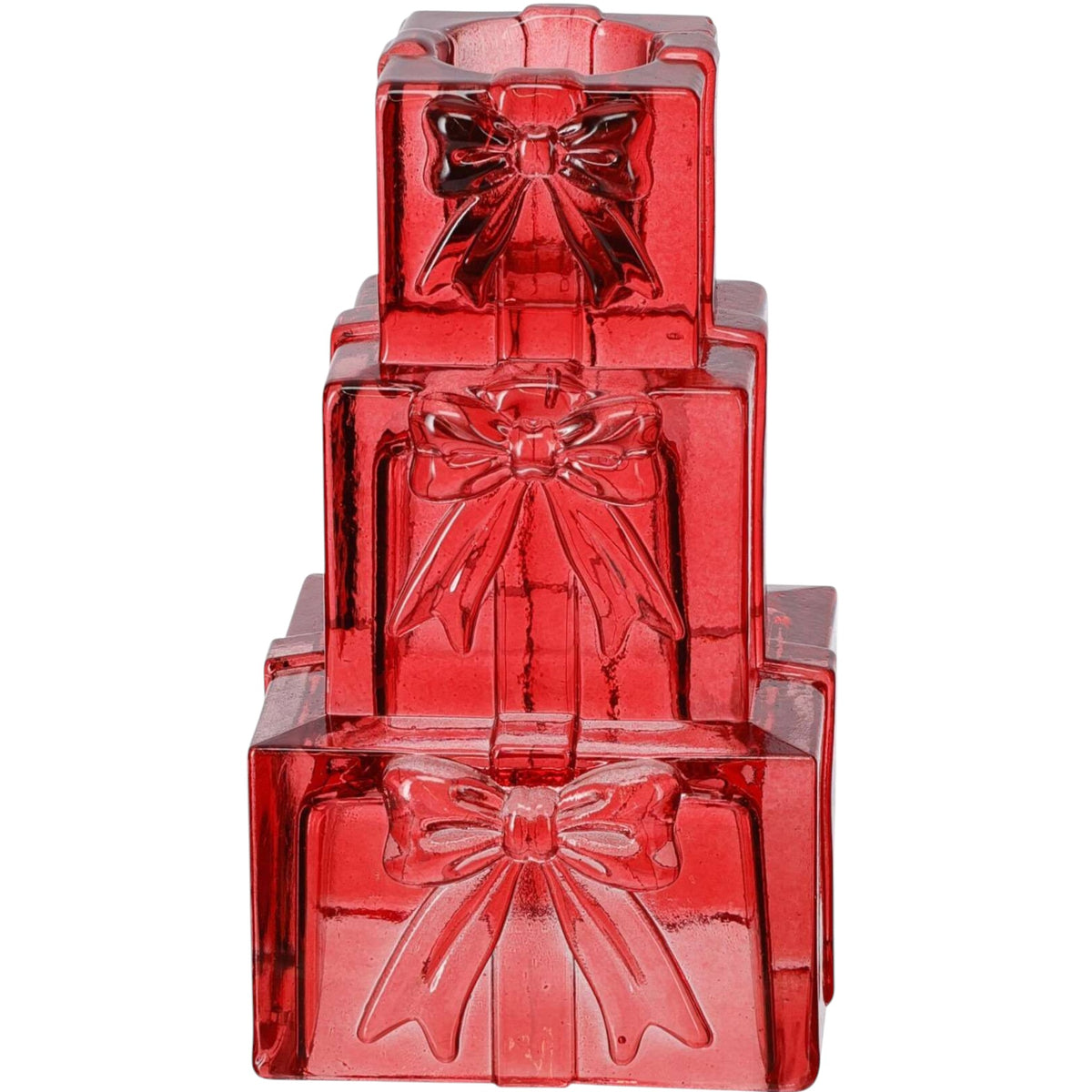 Stacked Presents Shaped Candlestick Holder - 3 Colours Available