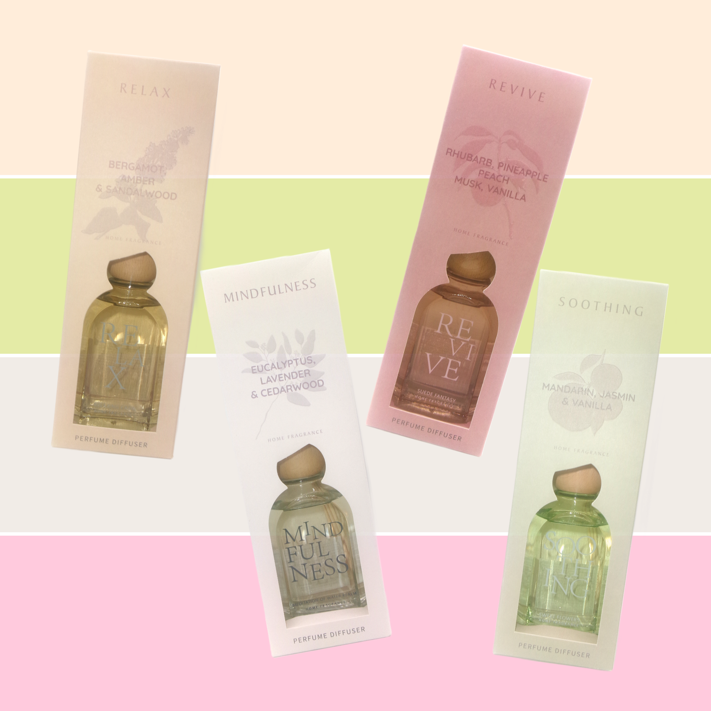 Reed Diffuser 4 Assorted Fragrances Boxed