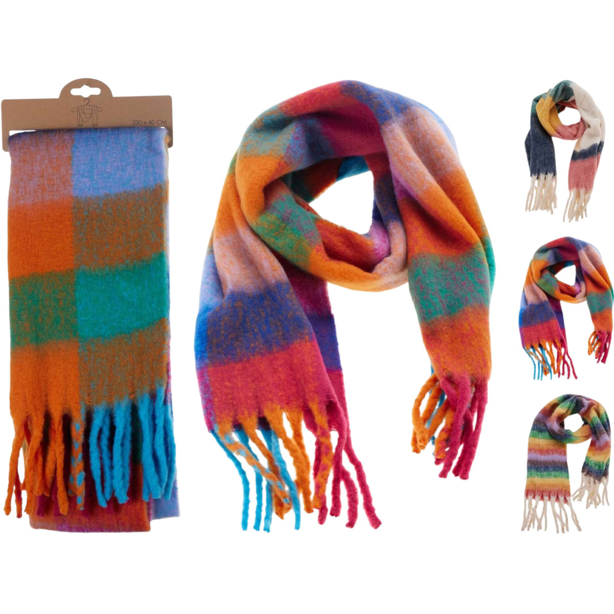 Ladies Knitted Scarf - 3 Available Designs