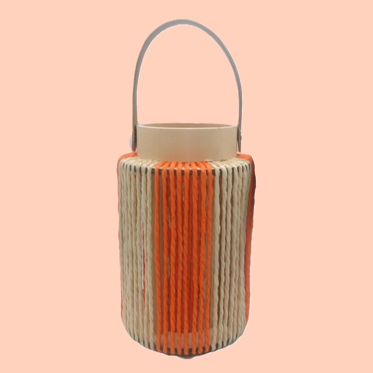 3 Assorted Colour Tall Woven Lanterns with Handles