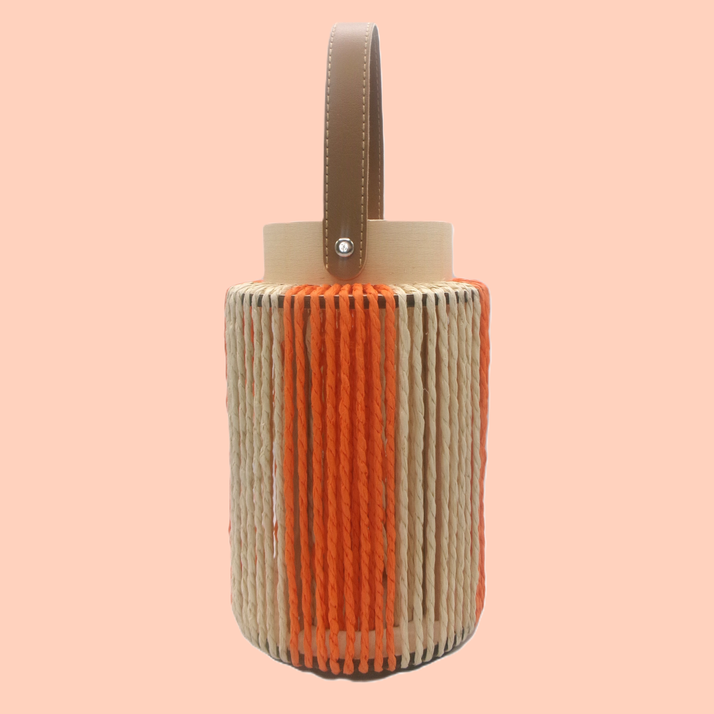 3 Assorted Colour Tall Woven Lanterns with Handles