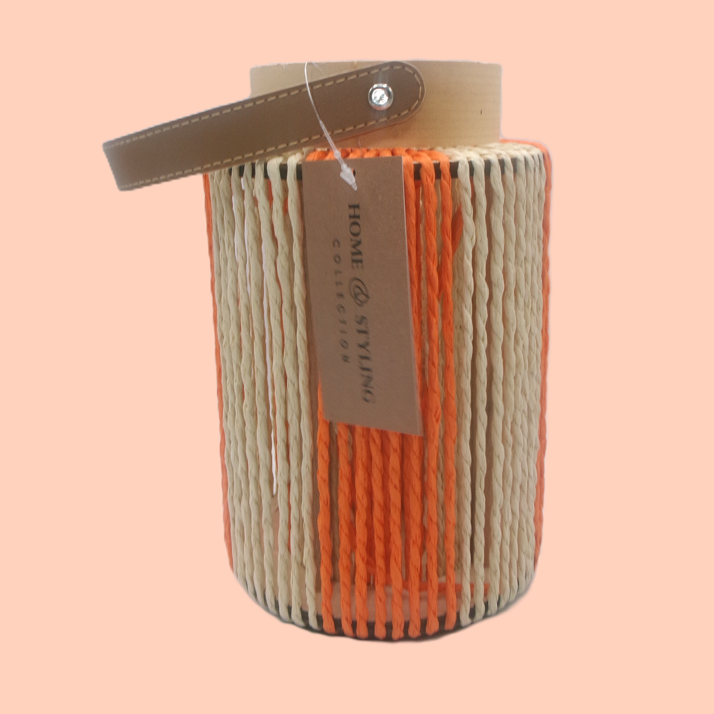 3 Assorted Colour Tall Woven Lanterns with Handles