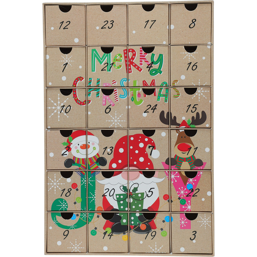 Joy Advent Calendar Rectangle 383x257x65mm