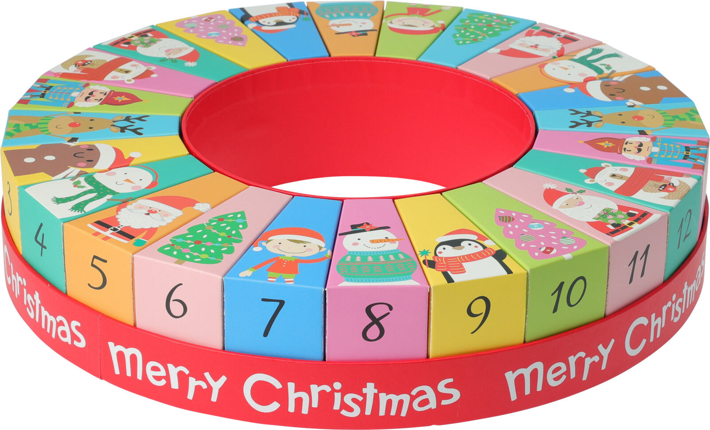24 Day Circle Shaped Advent Calendar Christmas Countdown