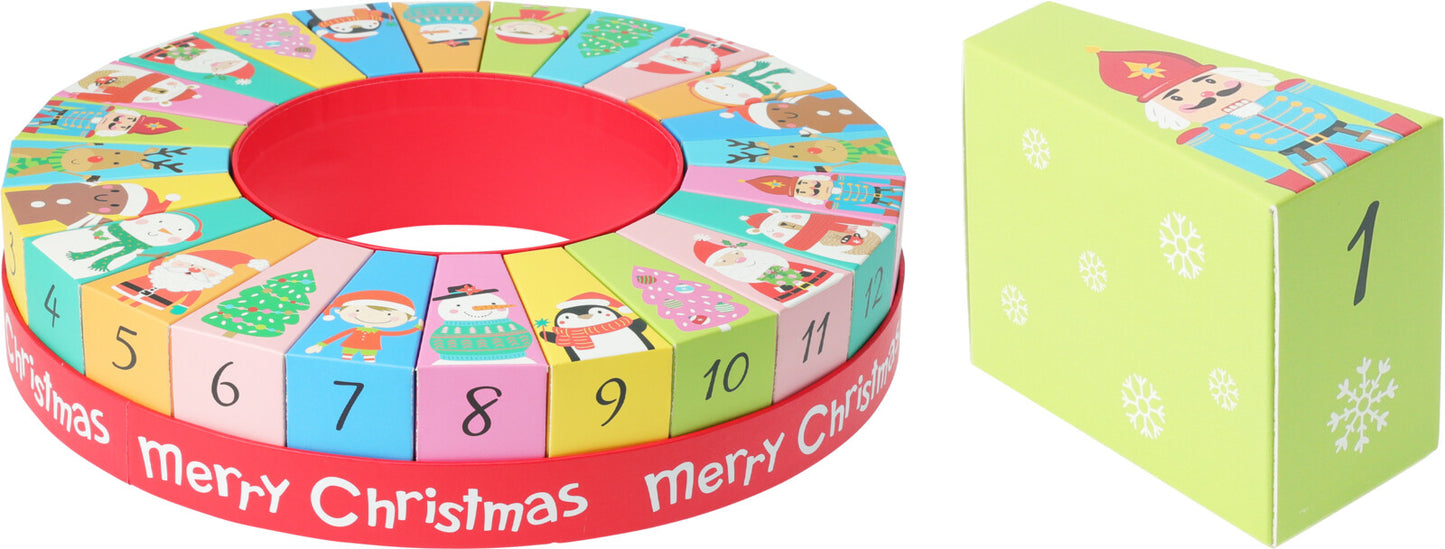 24 Day Circle Shaped Advent Calendar Christmas Countdown