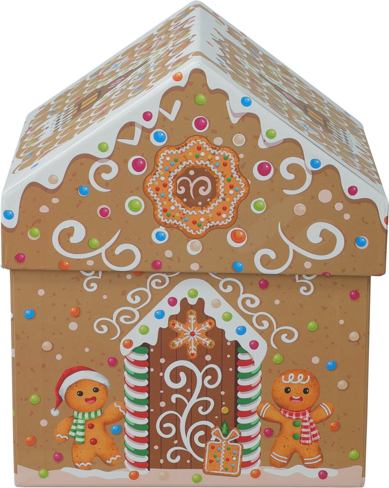 Christmas Gingerbread House Gift Box with Lid 2x Assorted Designs