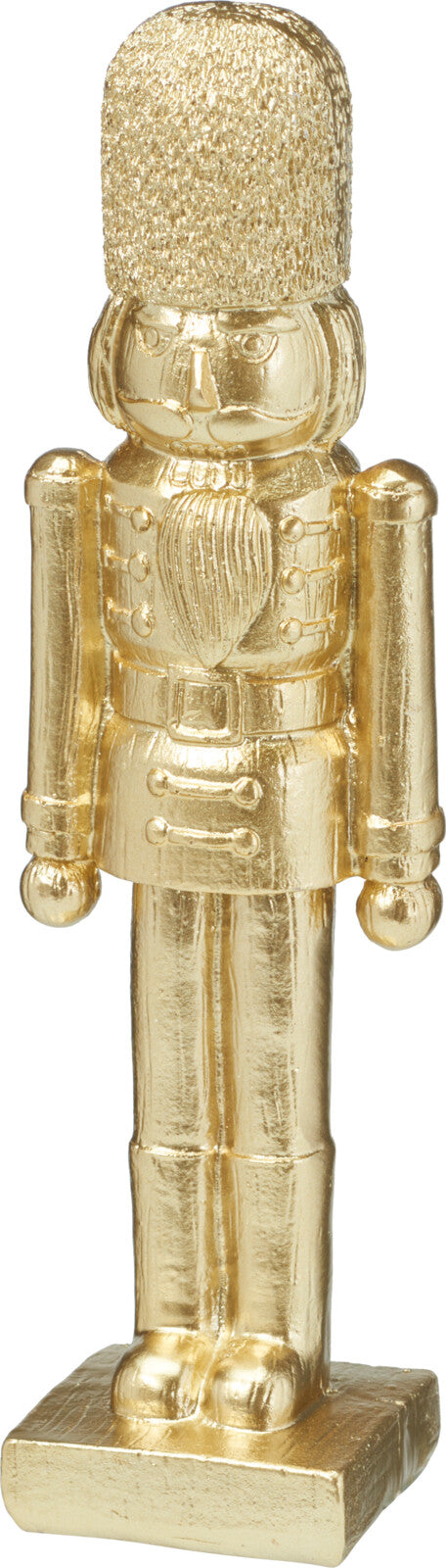 Set of 3 Assorted Gold Christmas Nutcracker Figurines Polyresin