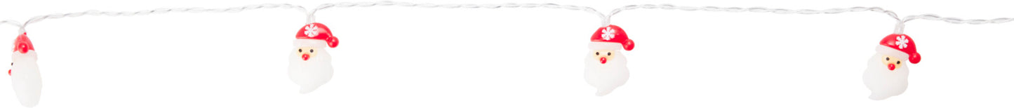 Assorted Festive Design LED Light Chain 10x Warm White Lights Battery Operated Timer