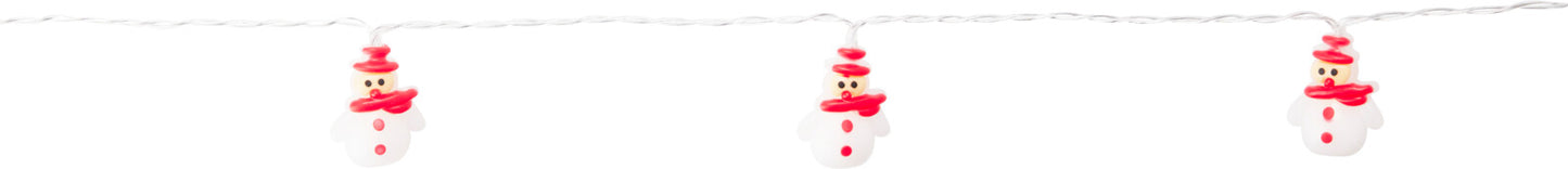 Assorted Festive Design LED Light Chain 10x Warm White Lights Battery Operated Timer