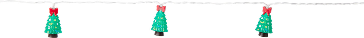 Assorted Festive Design LED Light Chain 10x Warm White Lights Battery Operated Timer