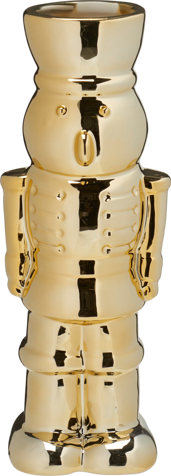 Gold Nutcracker Small Vase Candle Holder 2x Assorted Designs