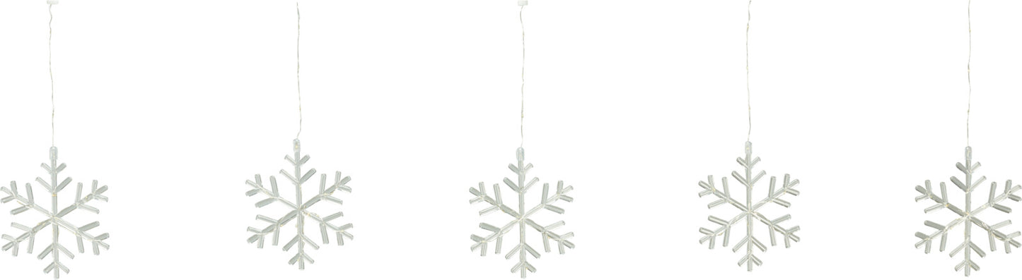 Assorted Christmas Curtain Lights Warm White Micro LEDs Battery Operated with Timer