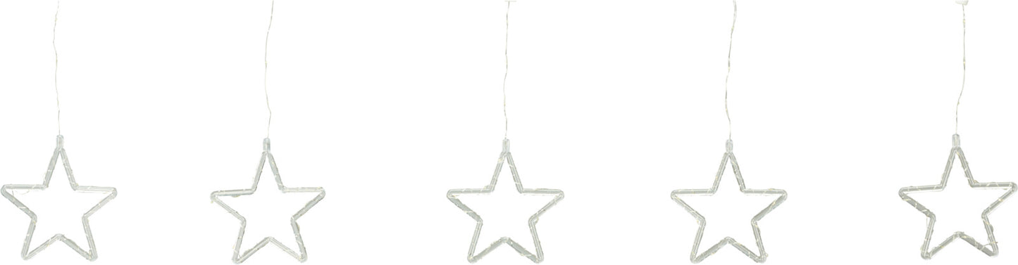 Assorted Christmas Curtain Lights Warm White Micro LEDs Battery Operated with Timer