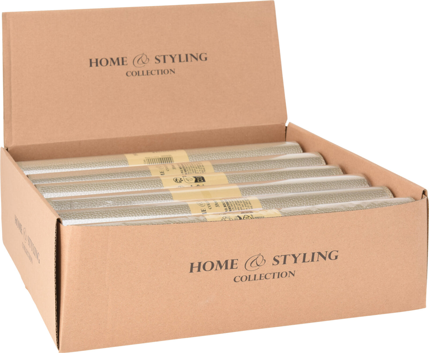 Table Runner Embossed PU Metallic Champagne 150x330cm