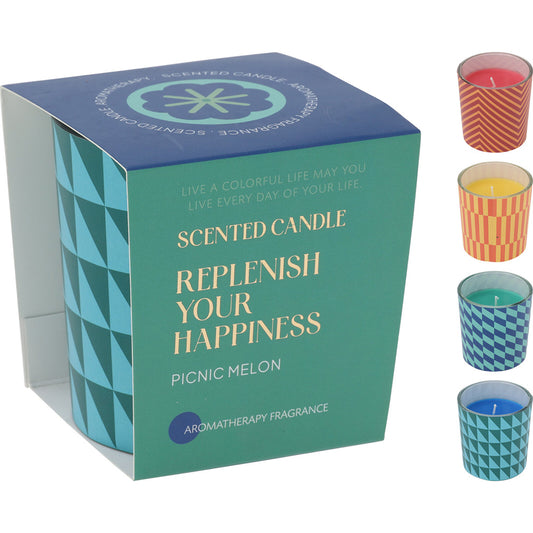 Assorted Fragrances Scented Candles Glass Bright Design Gift Set