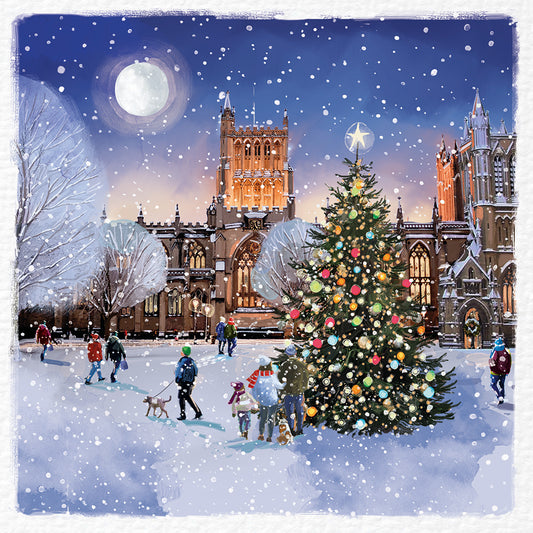 Christmas Tree by the Cathedral