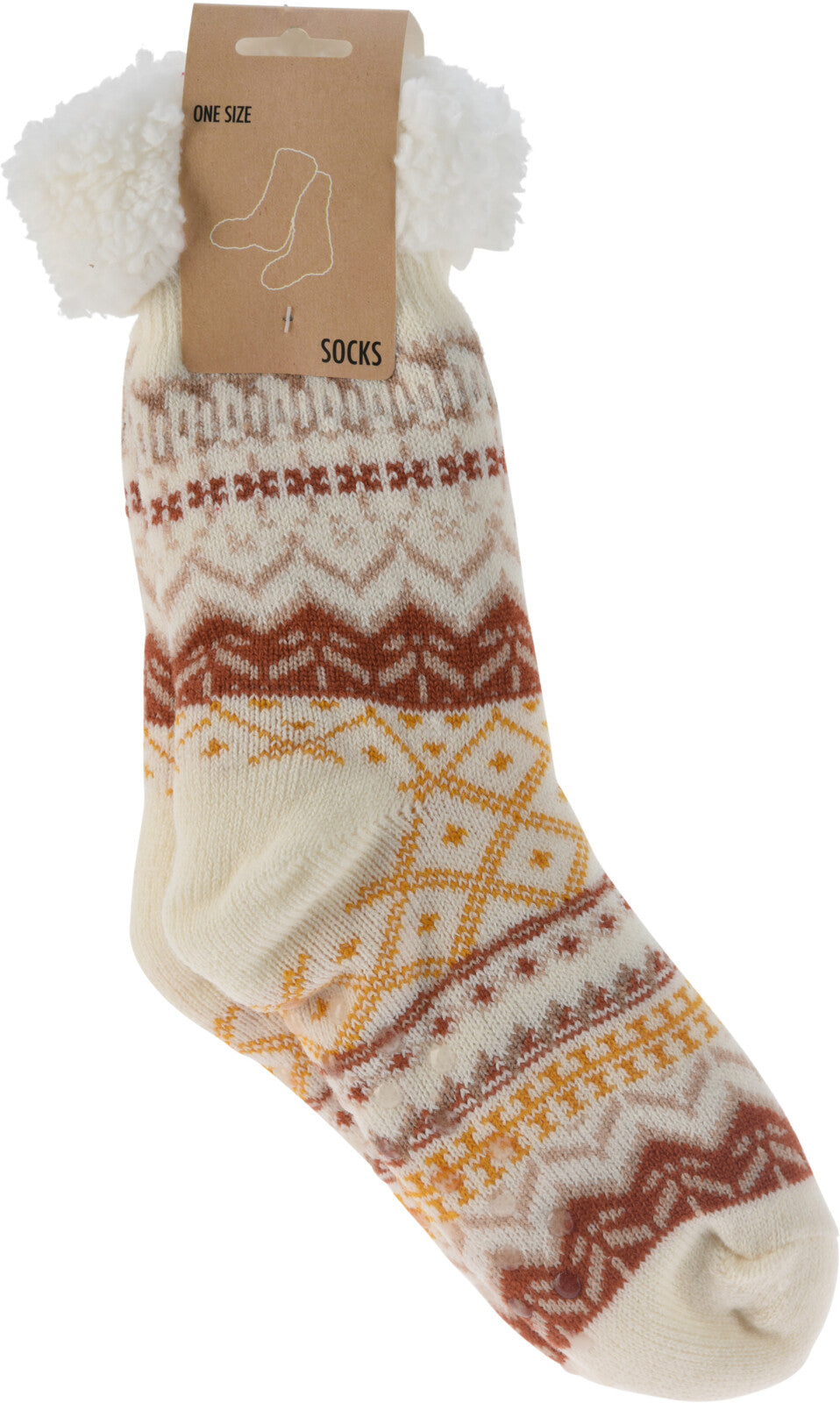 Men's Christmas Socks Nordic Design One Size 3x Assorted Colours