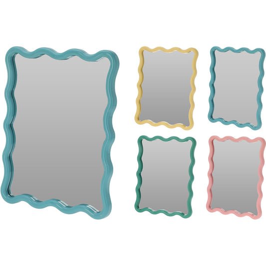 Assorted Colour Wiggle Wavy Mirror Home Decor Wall Hanging Pastel