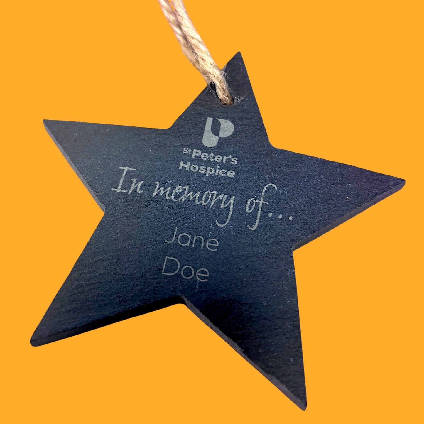 'Light Up A Life' Event Personalised Slate Hanging Star