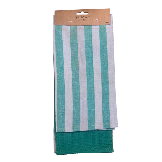 Pastel Coloured Kitchen Tea Towel Set of 2