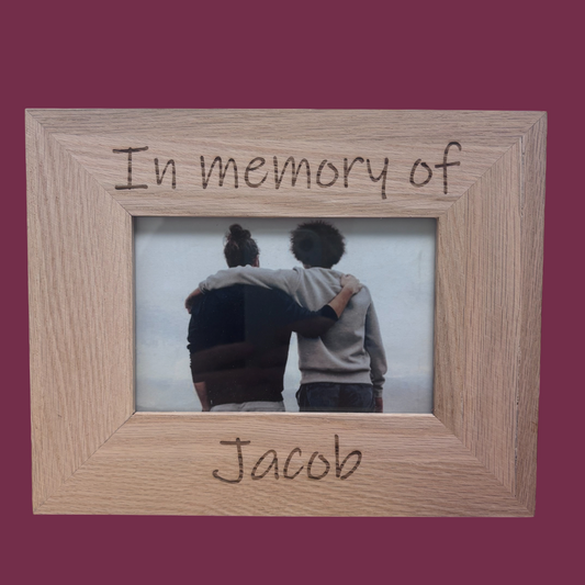 Personalised 'In memory of' Oak Picture Frame 6x4